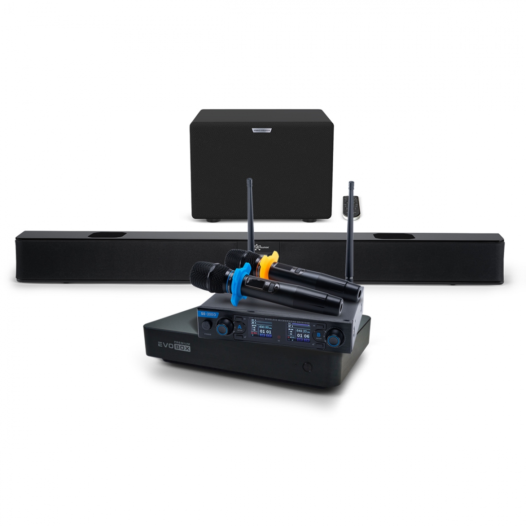 Hi-End караоке-система EVOBOX Premium + EvoSoundBar (саундбар с караоке) в Трехгорном