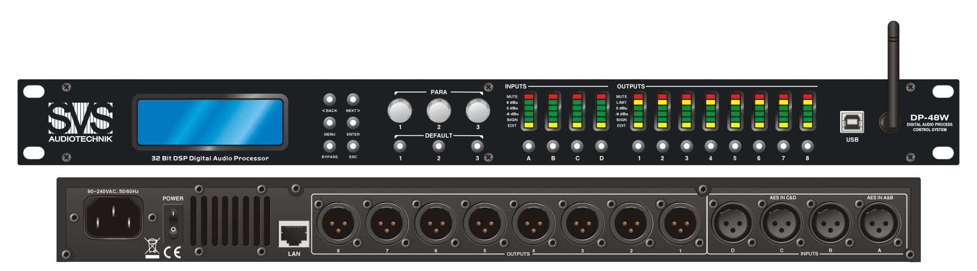 SVS Audiotechnik DP-48W Цифровой процессор: 4 входа 8 выходов в Трехгорном