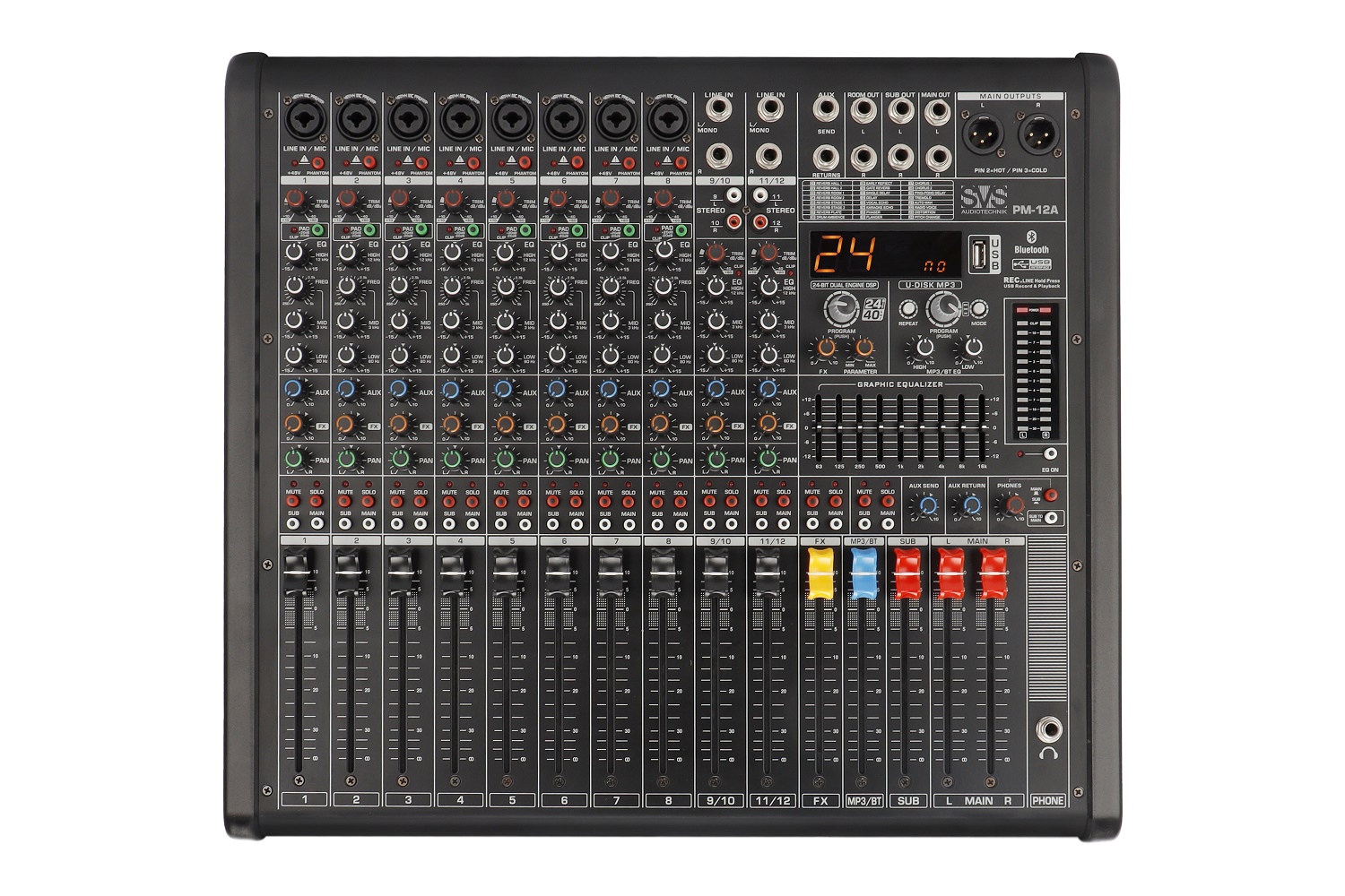 SVS Audiotechnik mixers PM-12A Активный аналоговый микшерный пульт, 12-канальный в Трехгорном